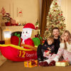 Picture of 7' Christmas Inflatable Santa Claus on the boat