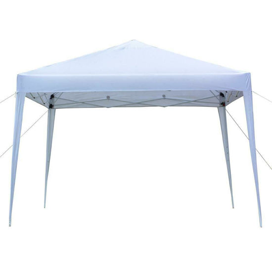 10x10 Ft Outdoor Pop Up Gazebo Canopy - Waterproof, Foldable, White